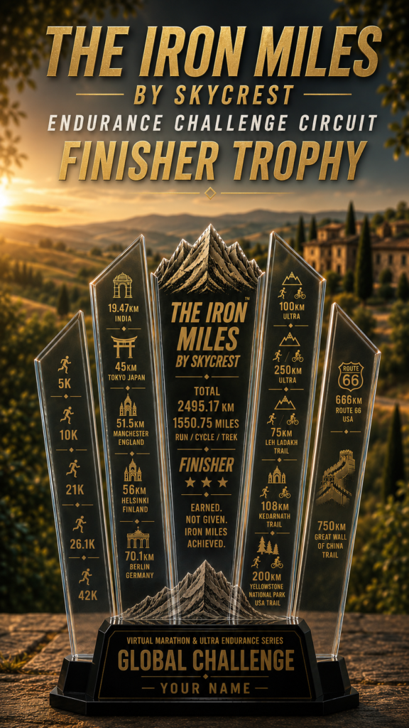 the iron miles endurance challenge circuit finisher trophy